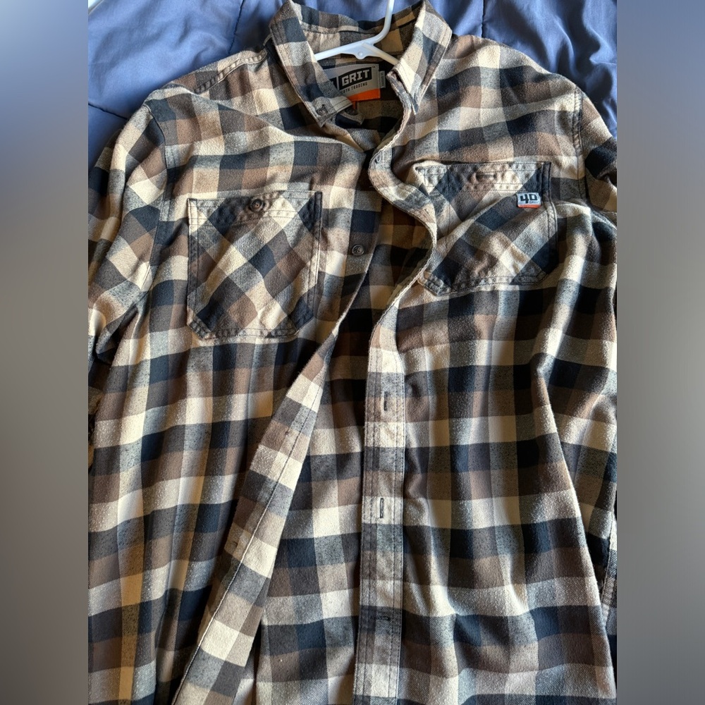 40 Grit by Duluth Trading brown flannel